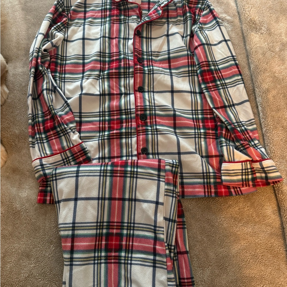 Wondershop Kids Plaid Pajama Set - Red, White, and Black